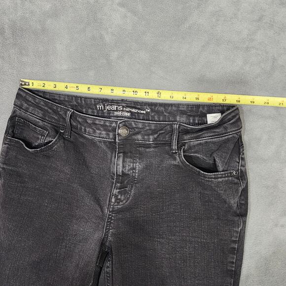 m jeans by Maurices Mid Rise Curvy Straight Black Size 16W Short - Picture 9 of 11